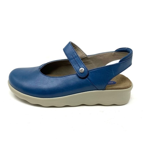 Wolky Drio Comfort Shoes Blue Vegi Leather - Picture 1 of 8